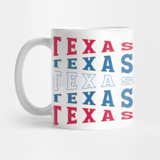 TEXT ART USA TEXAS Mug